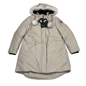 Women's NWT Moose Knuckles Stirling Hooded Fur Trim Parka Coat Jacket - Size 2XL