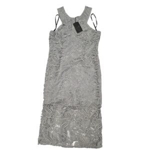 JOA Los Angeles Sleeveless Grey Dress – Floral Nest Print Designer Piece Size L