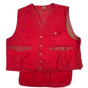 60s Ideal Red Duck Canvas Hunting Vest – Detachable – Vintage Workwear Classic
