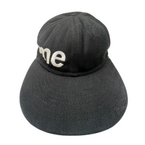 Supreme x New Era Black Fitted Cap Classic Streetwear Hat Size 7