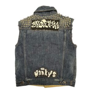 Vintage GAP Designer Denim Vest – Front & Back Patchwork – Unique Statement Piece