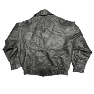 90s Cosa Nova Vintage Leather Jacket Black Size L Classic Biker Style