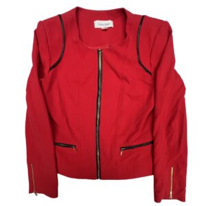 Calvin Klein Women’s Jacket Red Classic Stylish Outerwear Size 10