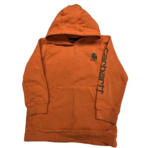 Carhartt Hoodie Youth Size 7 Orange Pullover Sweatshirt