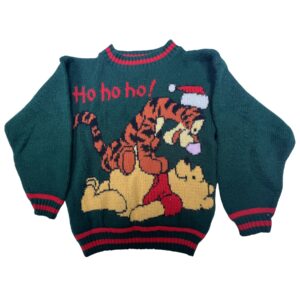 Vintage Kids “HO HO HO! ” Graphic Sweater VTG Christmas Holiday