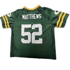 Vintage Green Bay Packers #52 Matthews NFL Kids Jersey Smalls