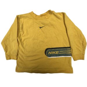 Nike T-Shirt 4T Yellow Logo Graphic Kids Tee