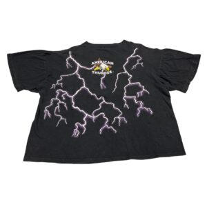 90s Vintage American Thunder Wizard & Eagle Graphic T-Shirt – Kanye Style – XXL90s Vintage American Thunder Wizard & Eagle Graphic T-Shirt – Kanye Style – XXL