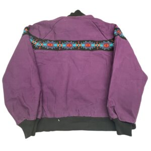80/90s Authentic David James Western Wear Purple Aztec Navajo Bomber Brushpopper