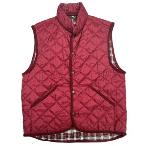 Vintage Heraldic Crest Button Red Vest – Classic Statement Piece