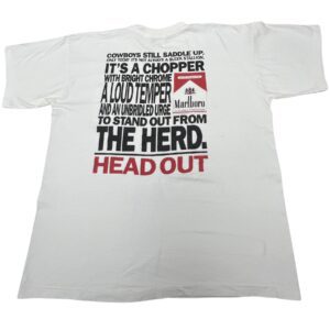 Authentic 90s Vintage Marlboro “Cowboys Still Saddle Up” Biker Graphic T-Shirt