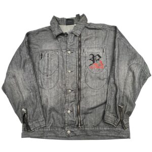 Authentic Vintage Y2K Rocawear Black Denim Jacket – Classic Hip-Hop Streetwear XL