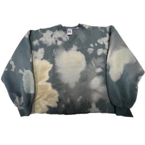 90s Vintage Russell Athletic Tie Dye Sweatshirt Gray Cloud Wash Blank USA XL