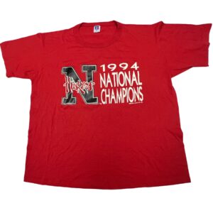 Vintage 1994 Nebraska Cornhuskers Champs T-Shirt XL Russell Athletic USA
