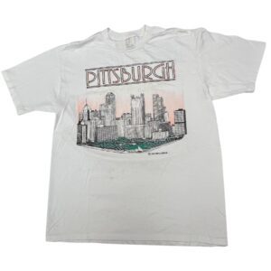 Vintage 1995 Pittsburgh Skyline T-Shirt Lesko Design USA XL