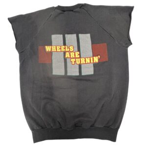Vintage 1984 REO Speedwagon Wheels Are Turnin Sleeveless Sweatshirt