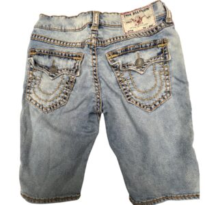 True Religion Shorts Super T Rope Stitch Denim Flap Pocket Y2K Clean Rare