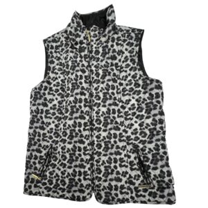 Grey Leopard Print Vest Women’s Animal Print Sleeveless Y2K