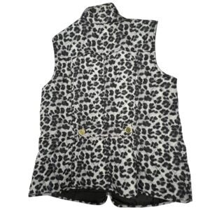 Grey Leopard Print Vest Women’s Animal Print Sleeveless Y2K