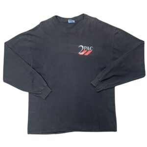 Vintage 90s Tupac 2Pac Mike Miller Middle Finger LS Shirt XL Grail Rare