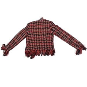 Marciano Los Angeles Red & Black Tweed Blazer Fringe Gold Buttons Size S(US)