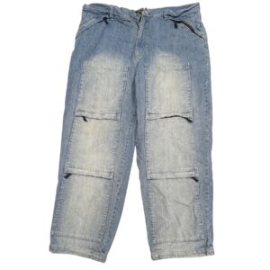 Lindbergh / Junk de Luxe Utility Cargo Baggy Denim Jeans – Multi-Pocket Zippered
