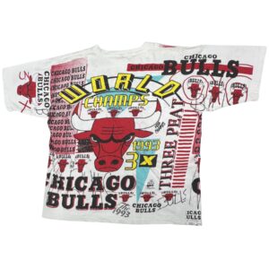 Vintage 1993 Chicago Bulls World Champs AOP T-Shirt Magic Johnson T’s XXL