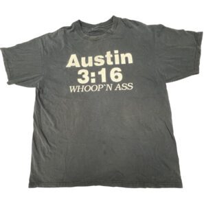 Vintage Stone Cold Steve Austin “Austin 3:16” Black T-Shirt – Classic Wrestling Tee