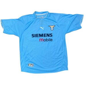 2003 Puma S.S. Lazio Blue Jersey Vintage Soccer Shirt Serie A Rare
