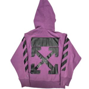 Off-White x Champion Reverse Weave Hoodie Purple Rare Collab Sweatshirt