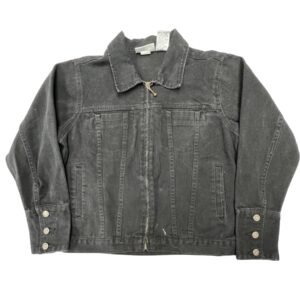 90s Vintage Bill Blass Black Denim Jacket Classic Retro Fit