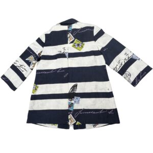 NWT Chico’s Women’s Postage Stamp Print Button-Up Shirt coat Size 2