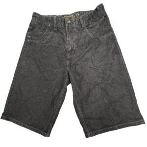 Southpole Denim Shorts Gray Y2K Skull Graphic Baggy Skater Streetwear Jorts 38