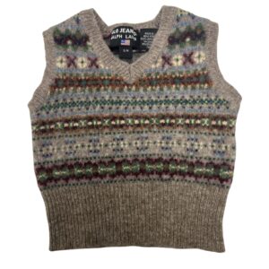 Vintage Polo Ralph Lauren Fair Isle Wool Sweater Vest Toddler Small