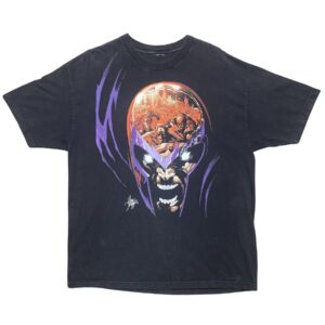 Vintage Marvel Magneto T-Shirt Mens L Black Mad Engine Mike Deodato Jr X-Men