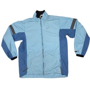 Vintage Nike Windbreaker Jacket Light Blue Full Zip Mesh Lined 90s Y2K RN 56323