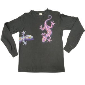 Vintage 90s Lizard Graphic T-Shirt Single Stitch Gecko Iguana Retro Nature Tee