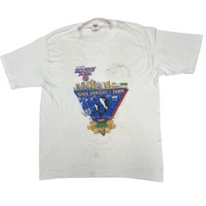 Vtg 80s SeaWorld Holiday Bowl T-Shirt XL Wolf Tag Orca San Diego USA Made