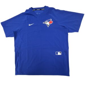 Nike Toronto Blue Jays Short Sleeve Windshirt Mens L MLB Pullover Jacket NWOT