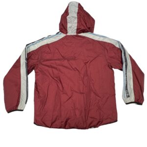 Y2K Vintage Nike Anorak Burgundy Vertical Zip Pockets Pullover windbreaker