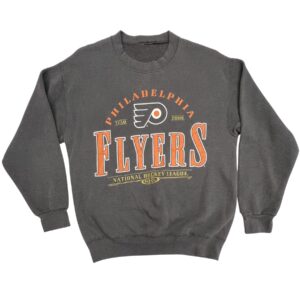 Y2K Vintage Philadelphia Flyers NHL Crewneck Sweatshirt Pepper Grey Heather