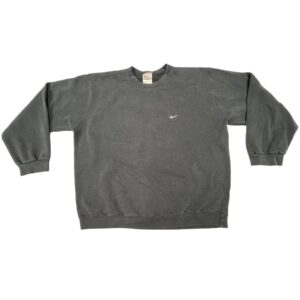 90s Vintage Nike Mini Swoosh Crewneck Sweatshirt Black XL White Tag
