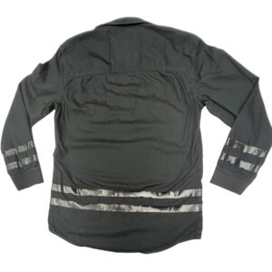 True Religion Black Button Up Shirt Men’s Small Loose Fit Striped Like New