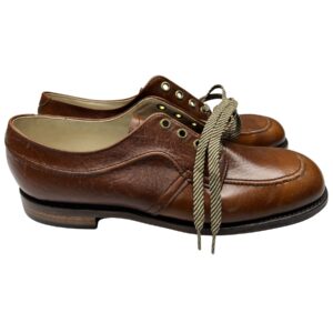 NOS Vintage Foot Traits Brown Leather Brogue Dress Shoes – Size 9.5 A – USA Made