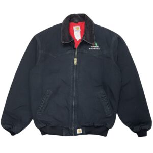 Vintage 90s Carhartt J13 Santa Fe Jacket Black USA Made Blanket Lined Workwear L