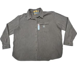 New Carhartt Women’s Oversized-Fit Heavyweight Waffle Knit Shirt Long Sleeve