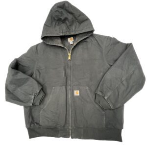 Carhartt J130 Thermal Lined Active Jac Hooded Canvas Jacket Black USA MADE XL