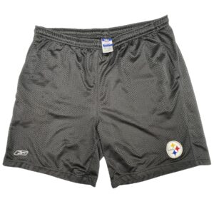 Vintage Y2K Pittsburgh Steelers Reebok Mesh Shorts Black NFL Pockets Size XL
