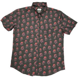 Star Wars RSVLTS Darth Vader AOP KUNUFLEX QR Button Shirt XL EUC