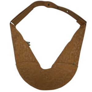 Sash Bag Classic Cognac Tan Faux Leather Crossbody Bag Adjustable Strap